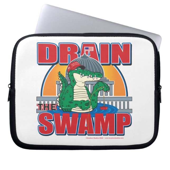 Drain-The-Swamp Laptop Sleeve (Front)