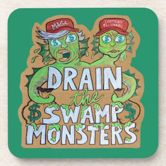 Drain the Swamp Monsters Coaster Set
