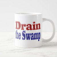 Drain the Swamp red blue half text 