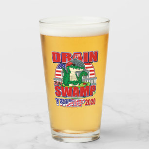 Drain The Swamp - Trump 2020 Glass