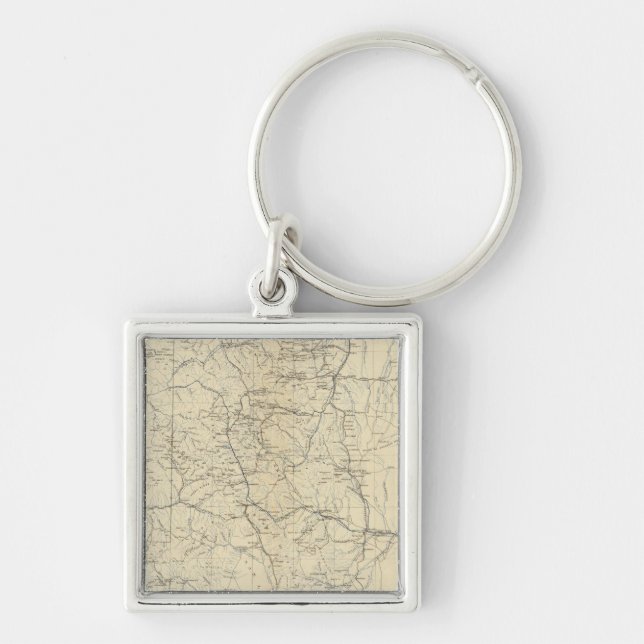 Drainage Map of Colorado Key Ring (Front)