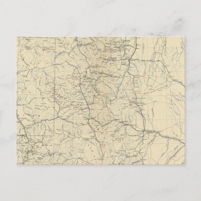 Drainage Map of Colorado Postcard (Front)