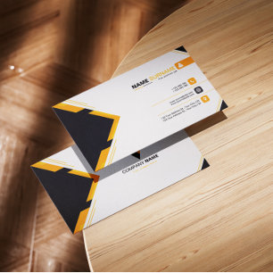 Drak and Orange Simple  Business Card