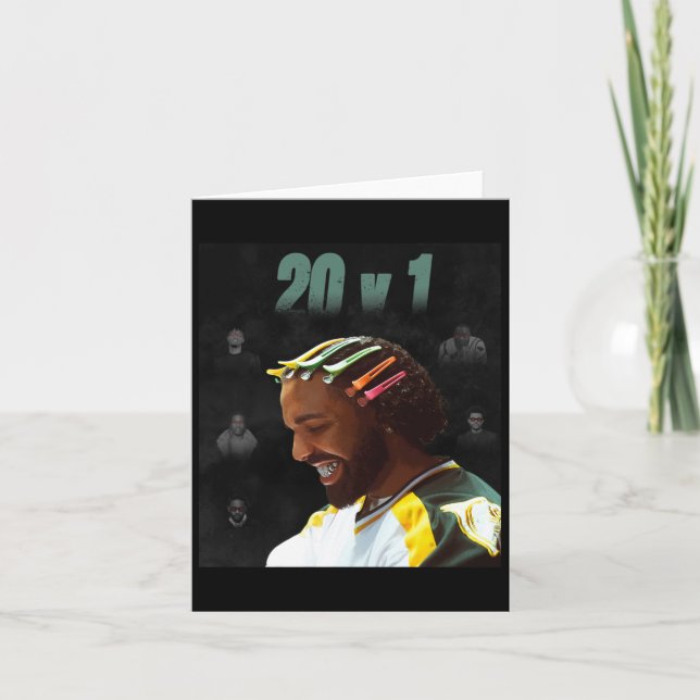 Drake 20 V 1 Sticker  Card (Front)