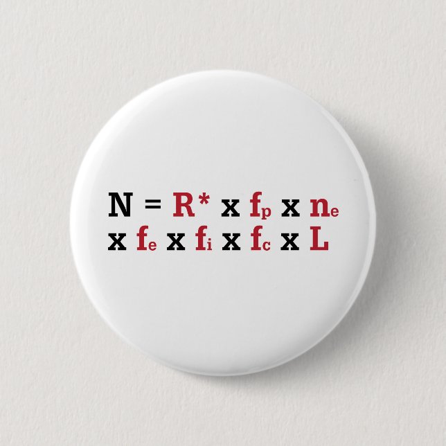 Drake Equation 6 Cm Round Badge (Front)