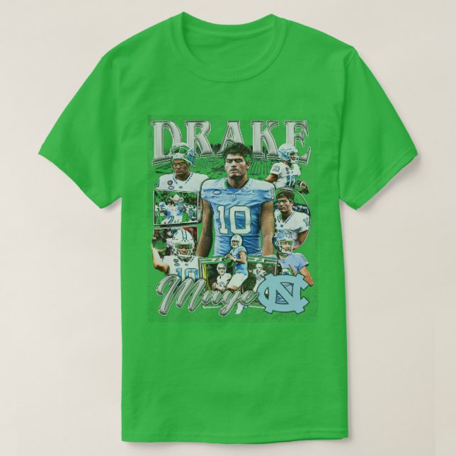 Drake Maye College Vintage Bootleg TShirt 2 (Design Front)