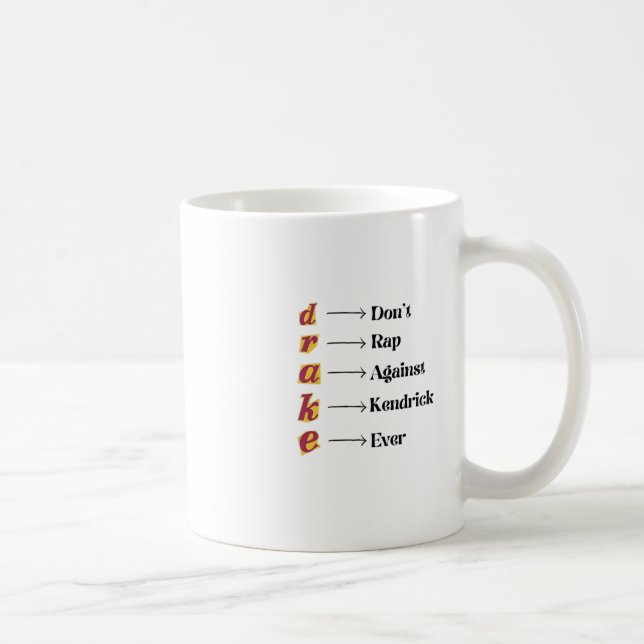 Drake Vs Kendrick Sticker  Coffee Mug (Right)