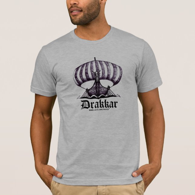 Drakkar viking ship cool t-shirt design (Front)