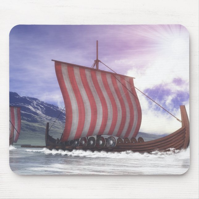 Drakkars - 3D render Mouse Pad (Front)