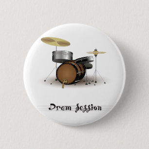 Dram session 6 cm round badge