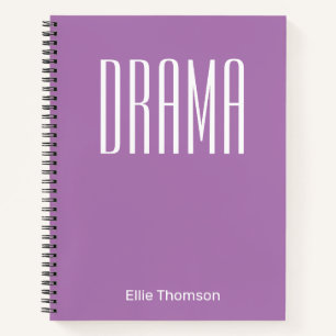 Drama Class Purple Personalised Graph Paper Notebook