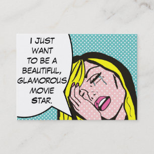 Drama Coach/Theatre Director Pop Art Business Card