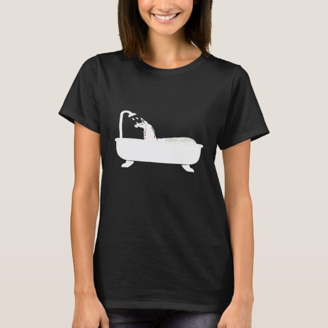 Drama free llama having a bath T-Shirt (Front)