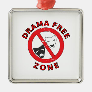 Drama Free Zone Metal Tree Decoration