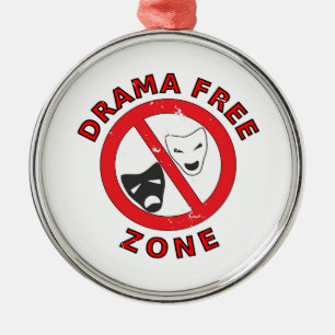 Drama Free Zone Metal Tree Decoration