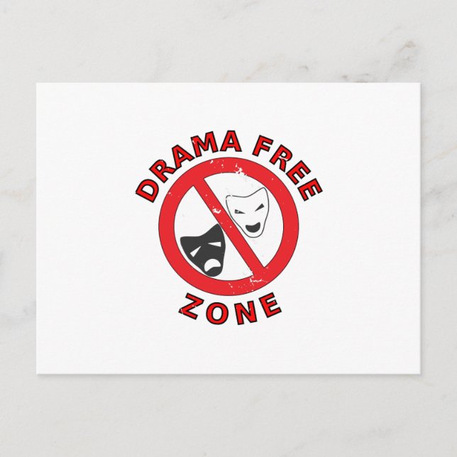 Drama Free Zone Postcard (Front)