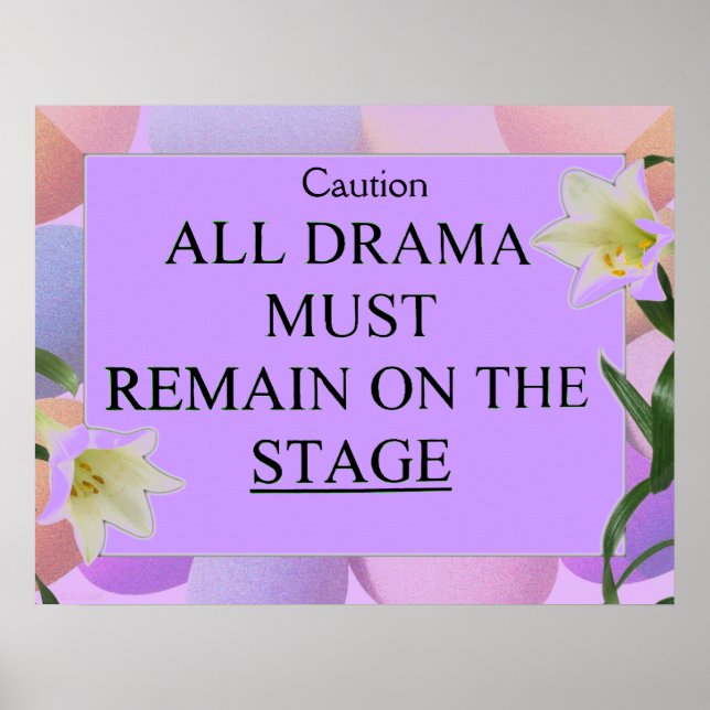 Drama free zone_ Poster (Front)