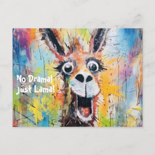 Drama Lama Personalisierbar   Funky Hipster Postcard