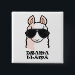 Drama Llama 15 Cm Square Badge<br><div class="desc">For all the llama lovers out there.</div>