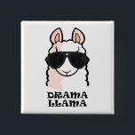 Drama Llama 15 Cm Square Badge<br><div class="desc">For all the llama lovers out there.</div>