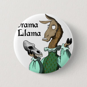 Drama Llama 6 Cm Round Badge