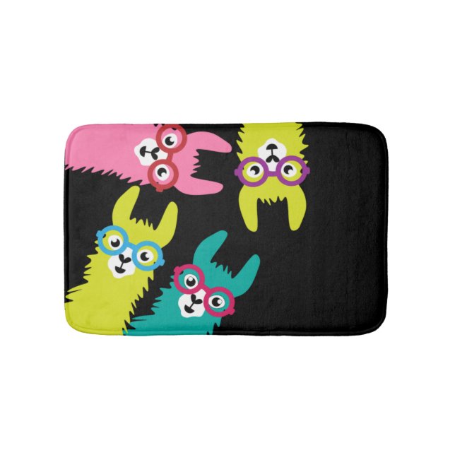 Drama Llama Colorful Camelid Bath Mat (Front)