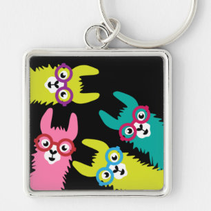 Drama Llama Colourful Camelid Key Ring