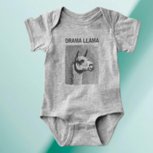 Drama Llama Funny Baby Bodysuit