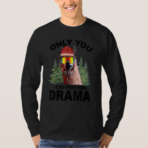 Drama Llama Glasses Only You Can Prevent Drama Sar T-Shirt