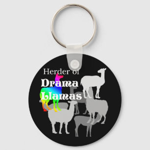 Drama Llama Herder Keychain