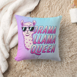 Drama Llama Queen Cute Llama With Sunglasses Women Cushion