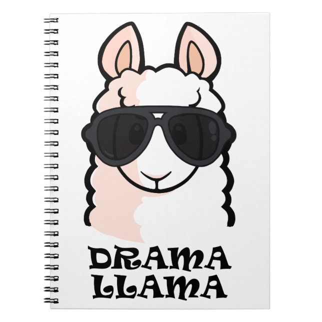 Drama Llama Spiral Notebook (Front)