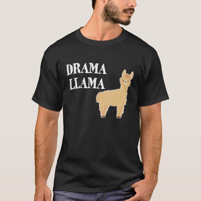 Drama  Llama Whimsical Animal Tee (Front)