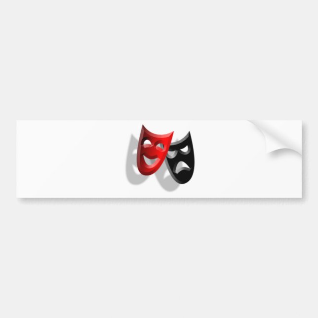 Drama Masks Bumper Sticker (Front)