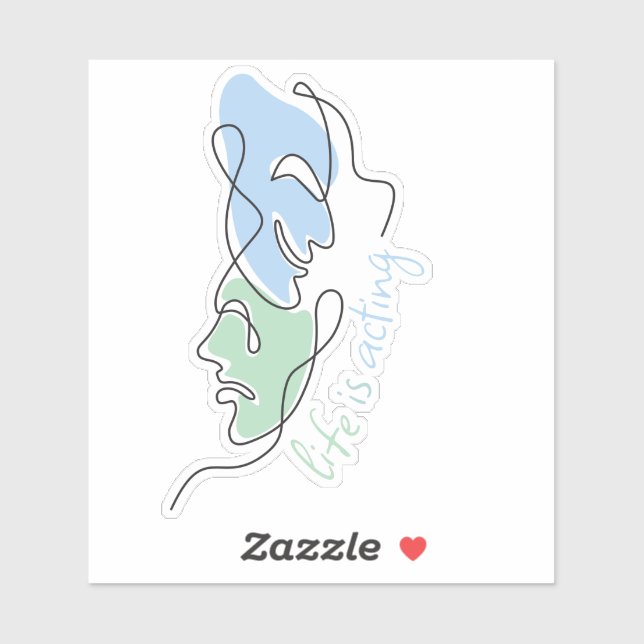 Drama Masks Custom Life is Acting Musical Theatre  (Sheet)