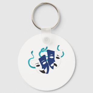 Drama Masks Key Ring