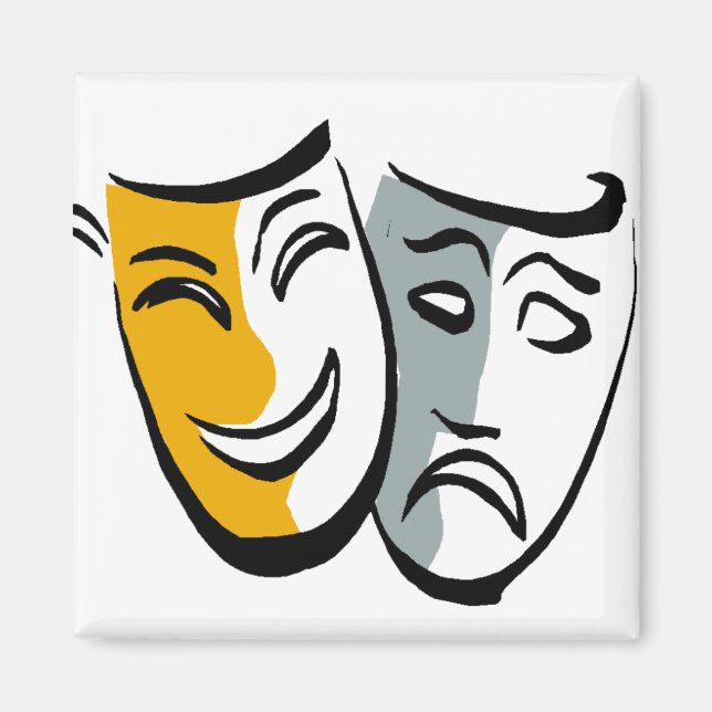 Drama masks merchandise magnet (Front)
