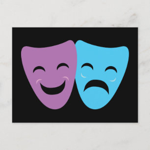 Drama Masks Postcard