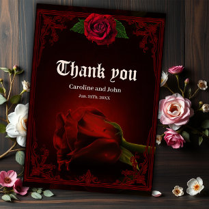 Drama of Love, the gothic Rose of Memory.  Thank You Card