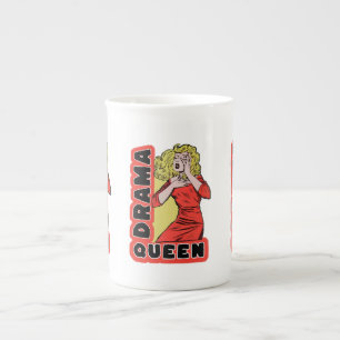 Drama Queen because everything excites me too much Bone China Mug