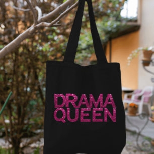 Drama Queen Hot Pink Glitter  Tote Bag