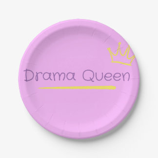 Drama Queen Paper Plate