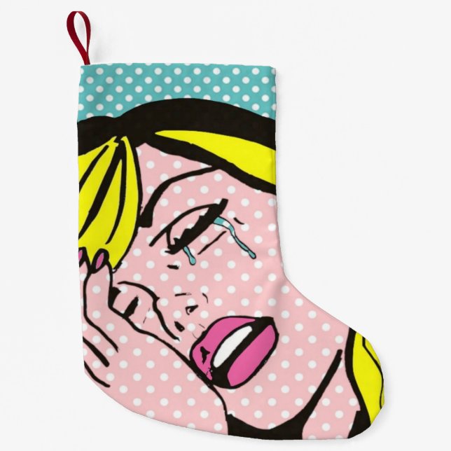 Drama Queen Pop Art Christmas Stocking (Front)