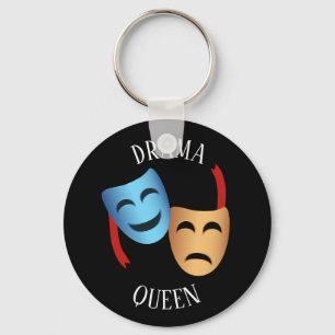 'Drama Queen' Theatre Masks Emoji Theatre Lover's Key Ring