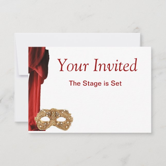 Drama Queen Theatre,Opera,Play,Museum Invite (Front)
