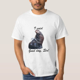 Drama Seal says "Good Day, Sir!" Tank Top