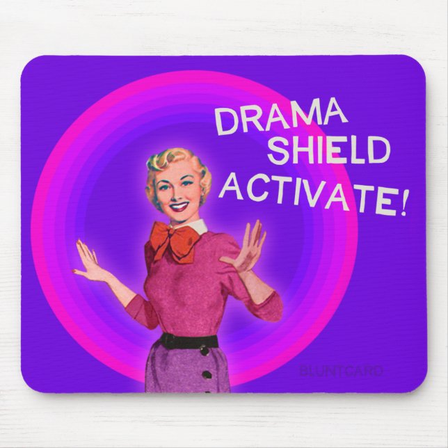 Drama Shield Activate. Bluntcards. Bluntcard. Mouse Pad (Front)