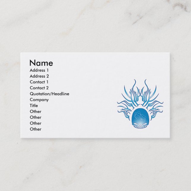 Drama Skull Business Card (Front)