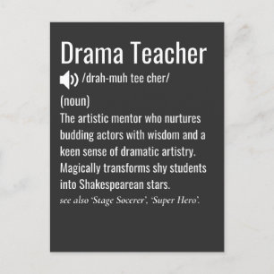 Drama Teacher Postcard