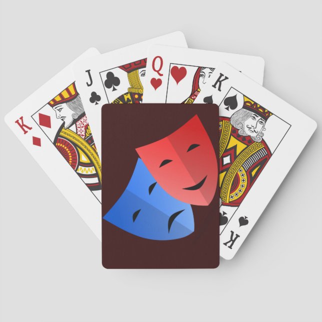 Drama Theatre Mask Playing Cards (Back)